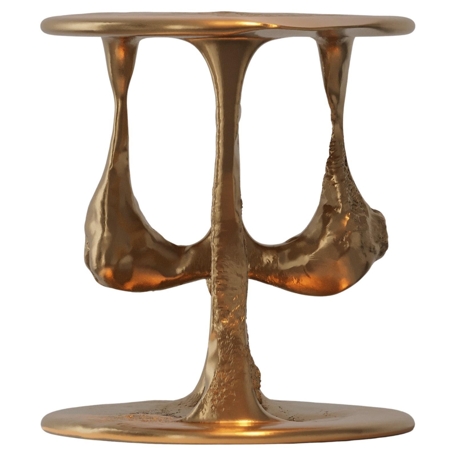 Einzigartiger Beistelltisch mit Knochen aus Bronze von Plyus Furniture