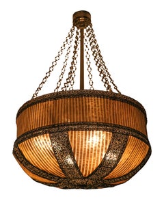 Unique bronze chandelier, patina bronze, by Palena Furniture
