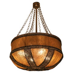 Unique bronze chandelier, patina bronze, by Palena Furniture