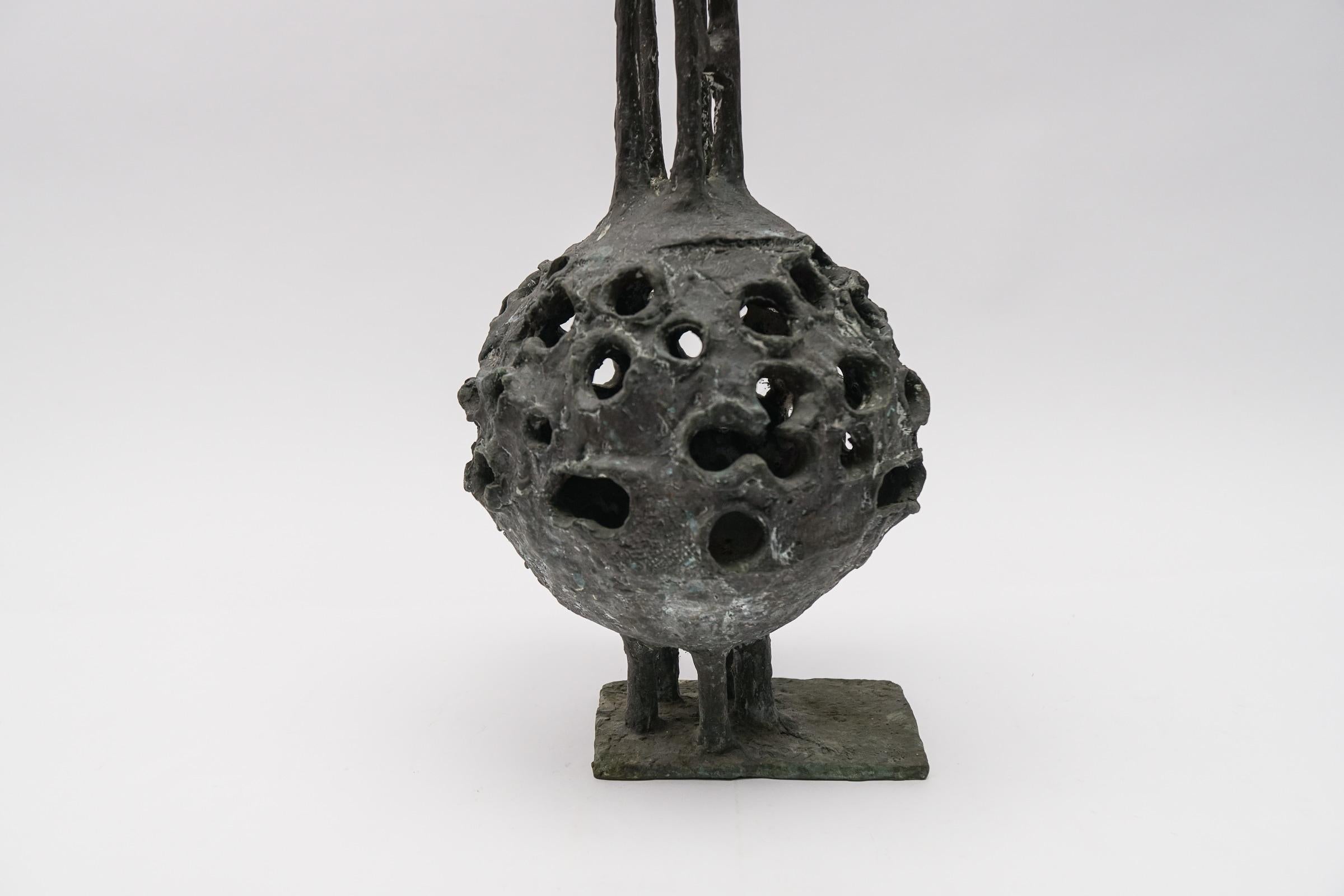 Mid-Century Modern Unique Bronze Design of the Ball Fountain from Nuremberg by Günther Rossow For Sale