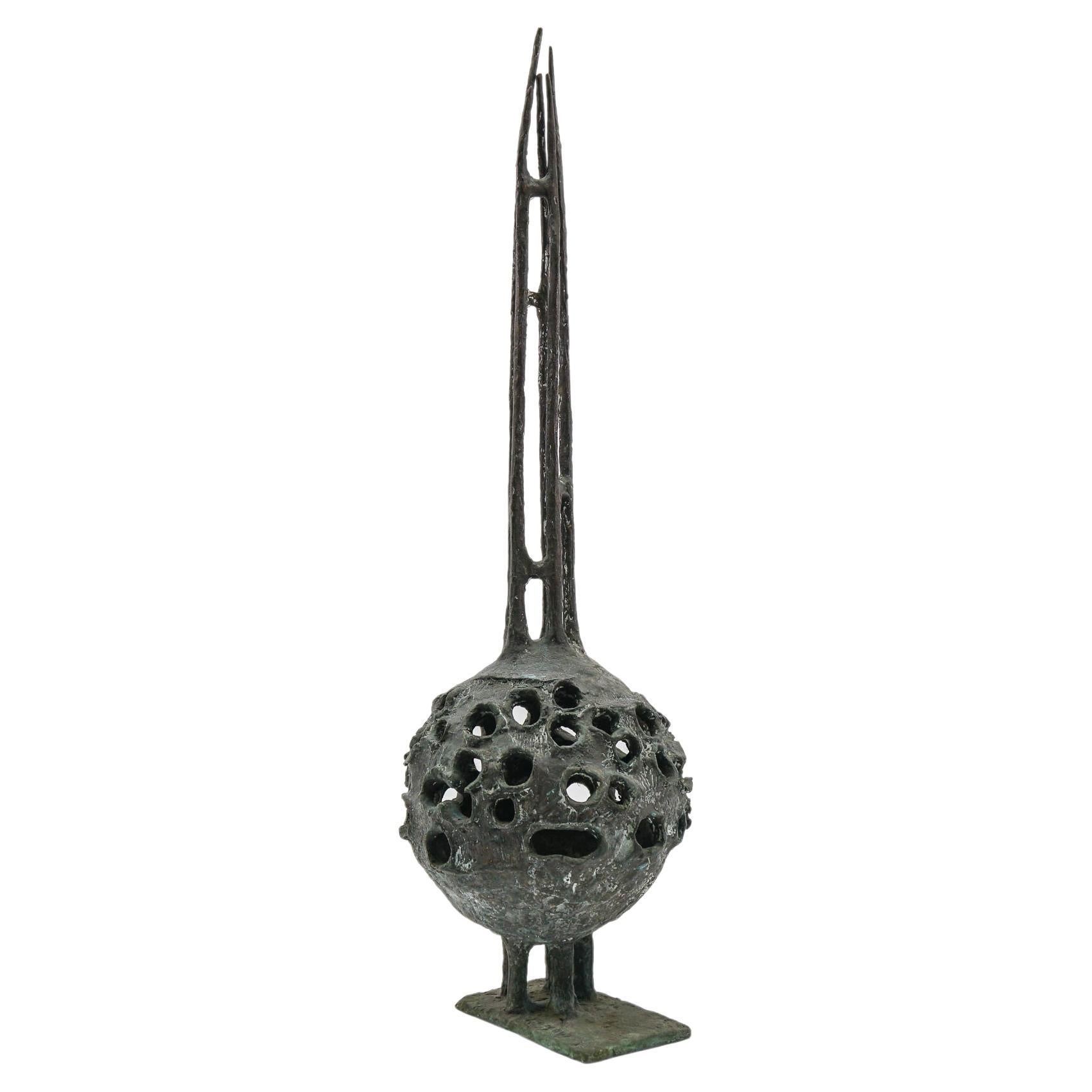 Unique Bronze Design of the Ball Fountain from Nuremberg by Günther Rossow For Sale