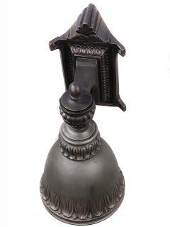 Unique Bronze Railroad Corner Sconce