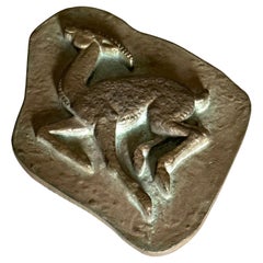 Unique Bronze Sculptural Wall Relief Plaque, 1950s, Sweden