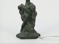 Unique Bronze table lamp by Ragnar Gellerstedt signed on base  circa 1930 Sweden