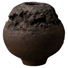 Unique Brown Ceramic Vase by Maria Loram