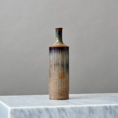 Unique Brown Stoneware Vase by Stig Lindberg. Gustavsberg Studio, Sweden, 1961