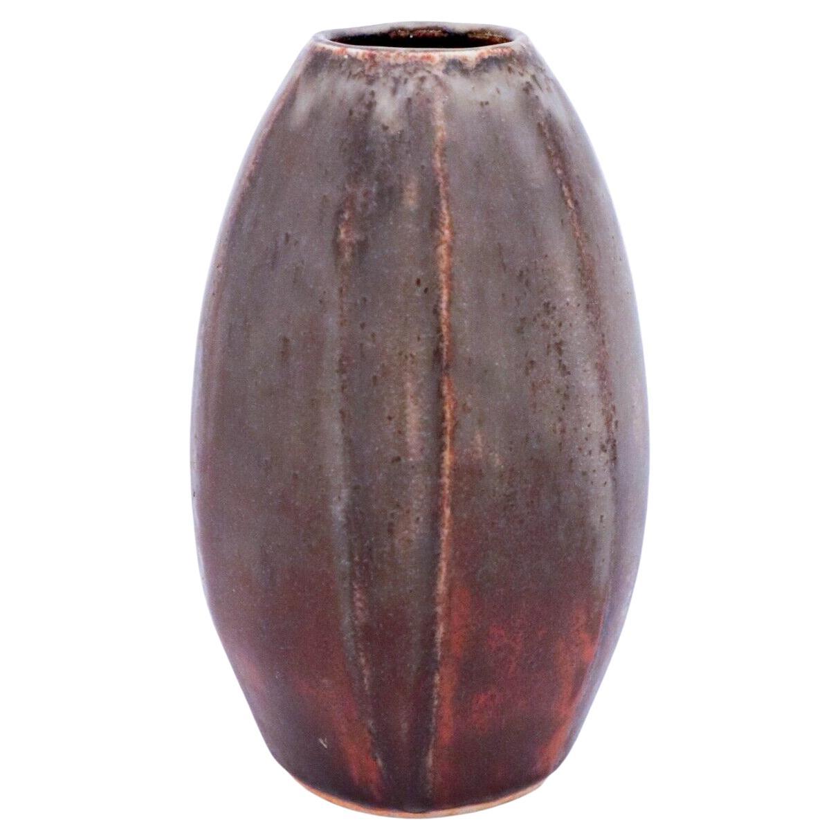Unique Brown Stoneware Vase, Carl-Harry Stålhane, Rörstrand, 1960