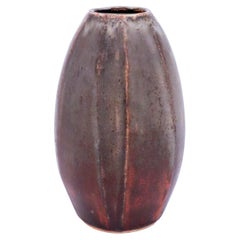 Eine einzigartige Vase aus braunem Steingut, Carl-Harry Stlhane, Rrstrand, 1960