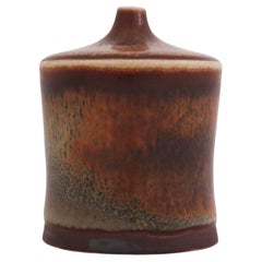 Vase aus braunem Steingut, Carl-Harry Stlhane, Rrstrand, Vintage, Mitte des Jahrhunderts