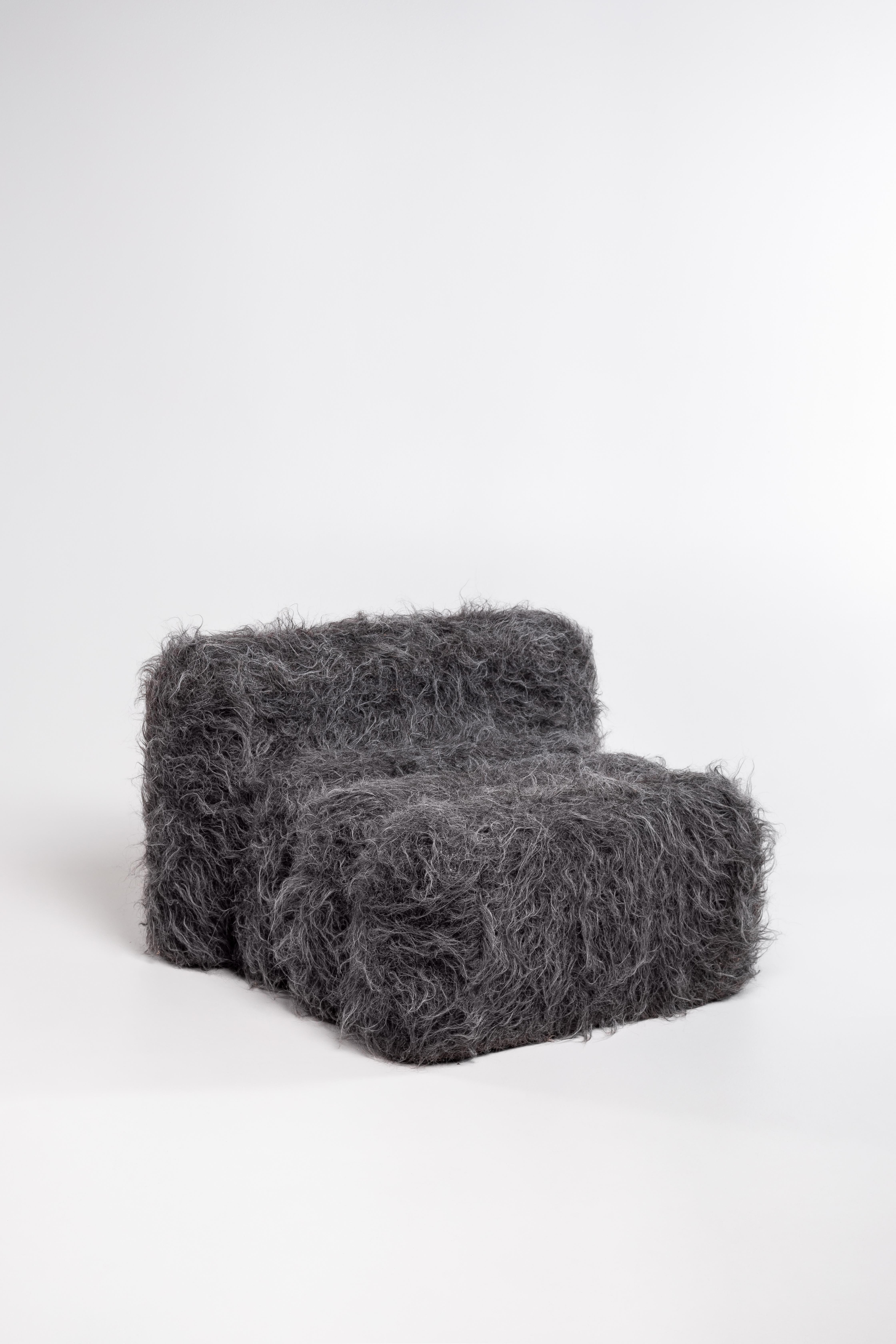 Unique Armchair Puffa m4 by Kint
Designed by Rostyslav Sorokovy
Dimensions:  1050 W x 850 D x 730 H cm
Materials:Plywood, Foam, Natural Wool, 
Softness - medium

Available in Beige, Gray, Light Gray, Natural Black, Natural White, Warm Gray.

The
