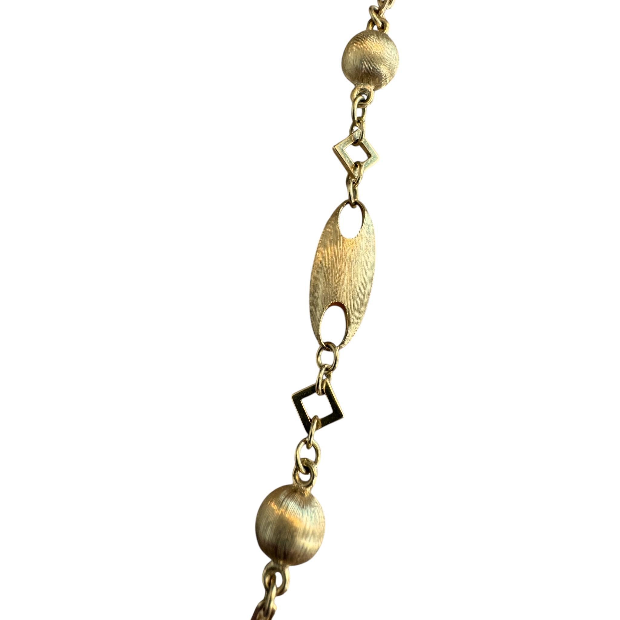 Collier en or unique de 26,5 pouces avec finition brossée en vente 3
