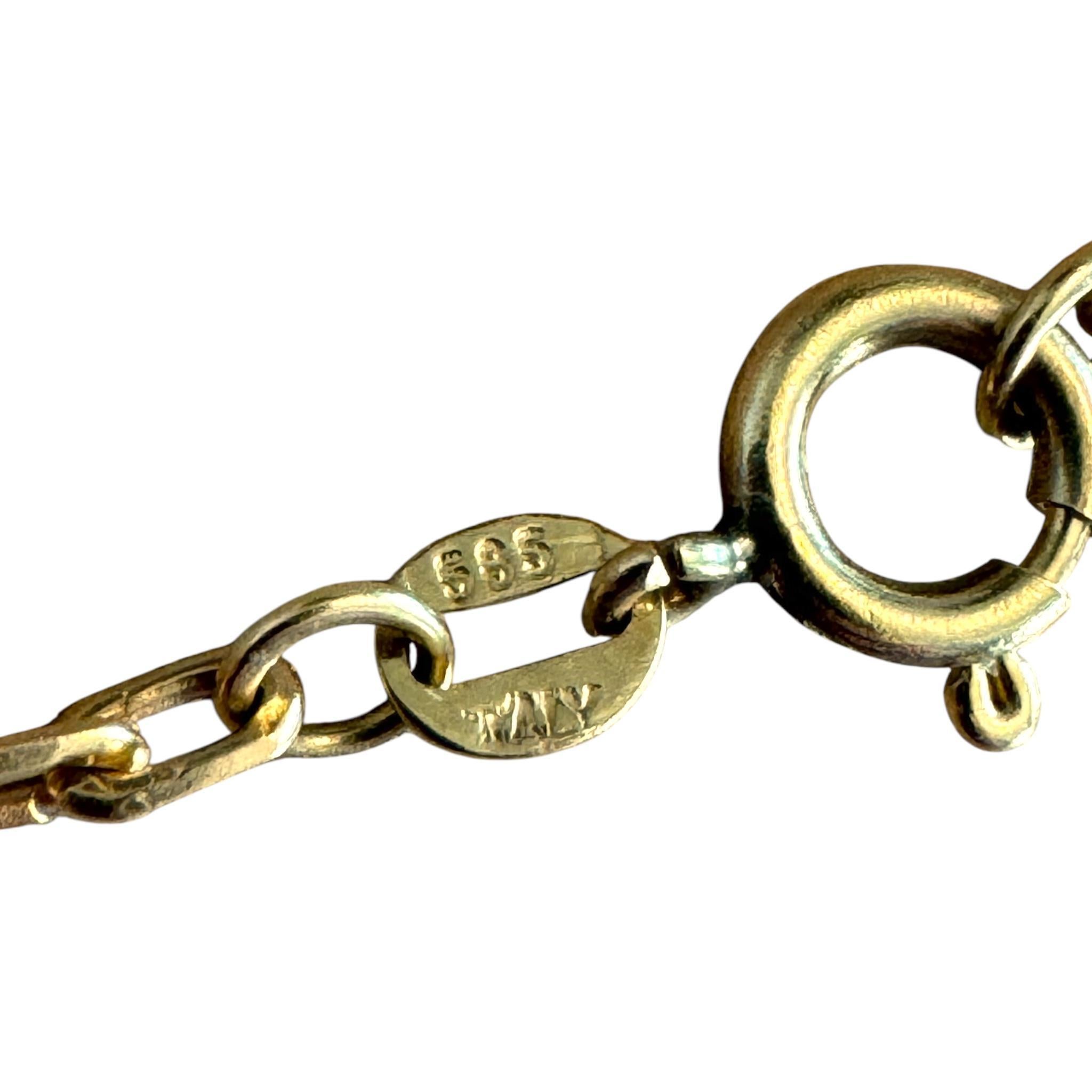 Collier en or unique de 26,5 pouces avec finition brossée en vente 4