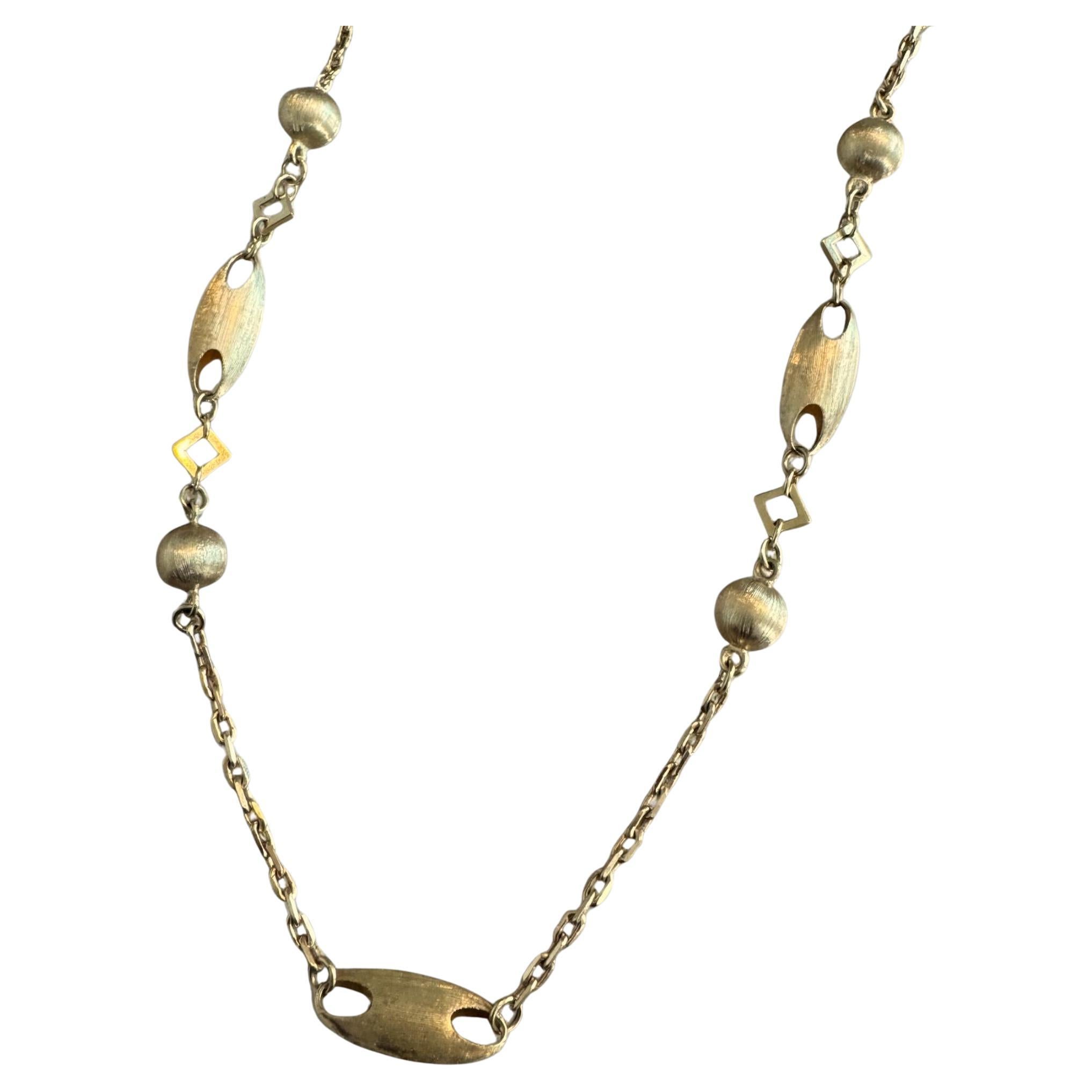 Collana unica in oro con finitura spazzolata da 26,5 pollici