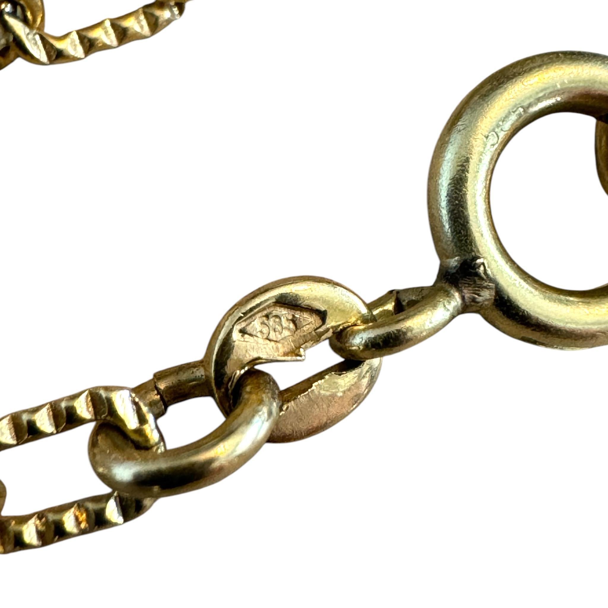 Collana d'oro unica da 32 pollici con finitura spazzolata in vendita 5