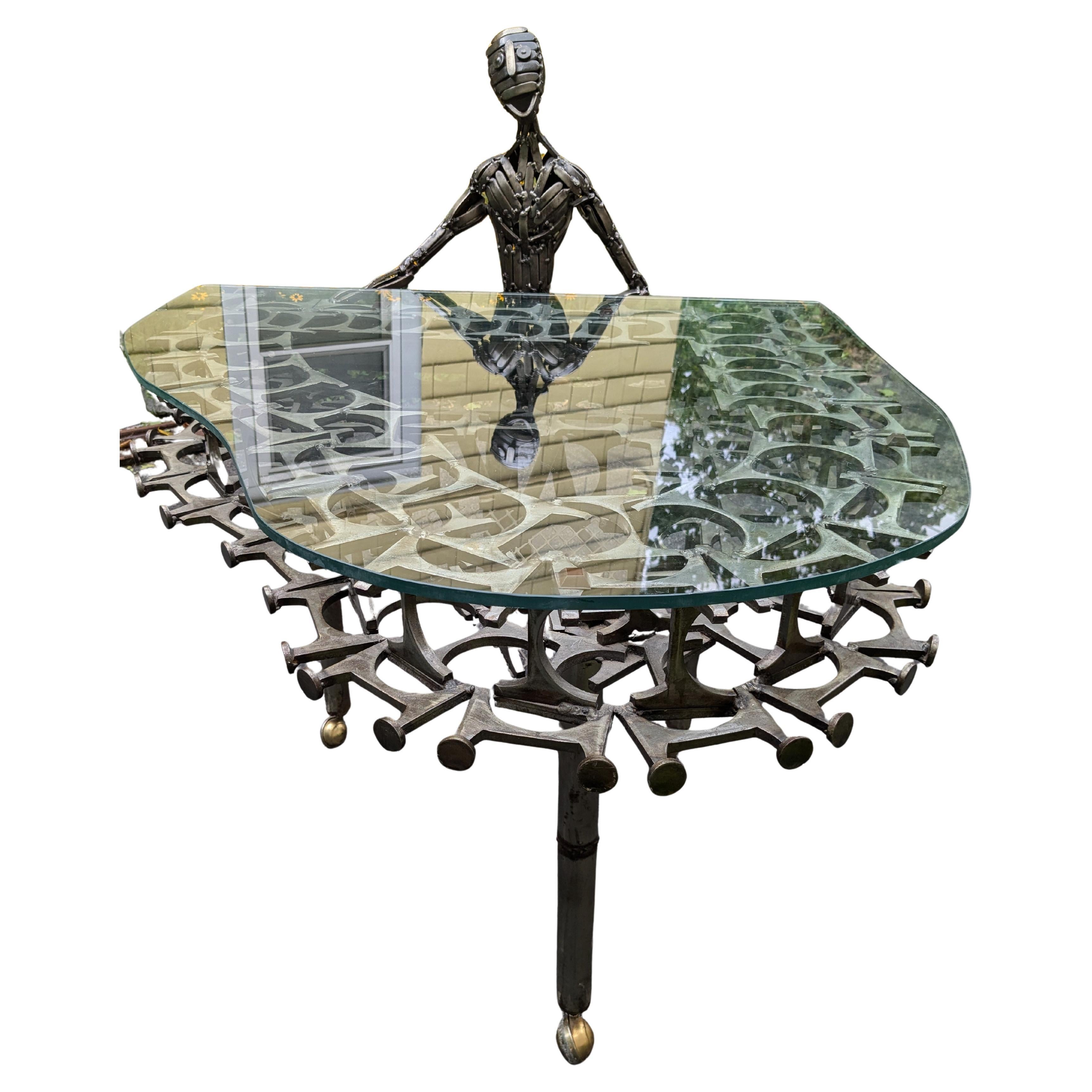 Escultura única de mesa de centro brutalista de Colbert Collins 1976