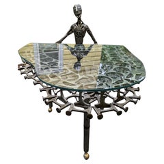 Unica scultura brutalista da tavolino di Colbert Collins 1976
