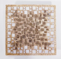 Brutalistische 16" Mosaik-Leuchte und Unterputzdose aus Murano-Glas von Poliarte, 1960er Jahre