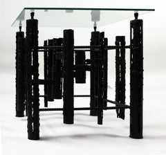 Unique Brutalist Side/CoffeeTable in the Manner of Paul Evans