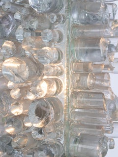 Large 18" Italian Brutalist Murano Glass Table Lamp in the style of Poliarte