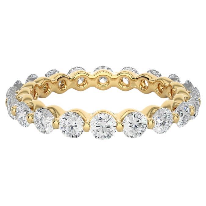 For Sale:  Unique Bubble Moissanite Engagement Band in Gold Plated Sterling Silver for Mom