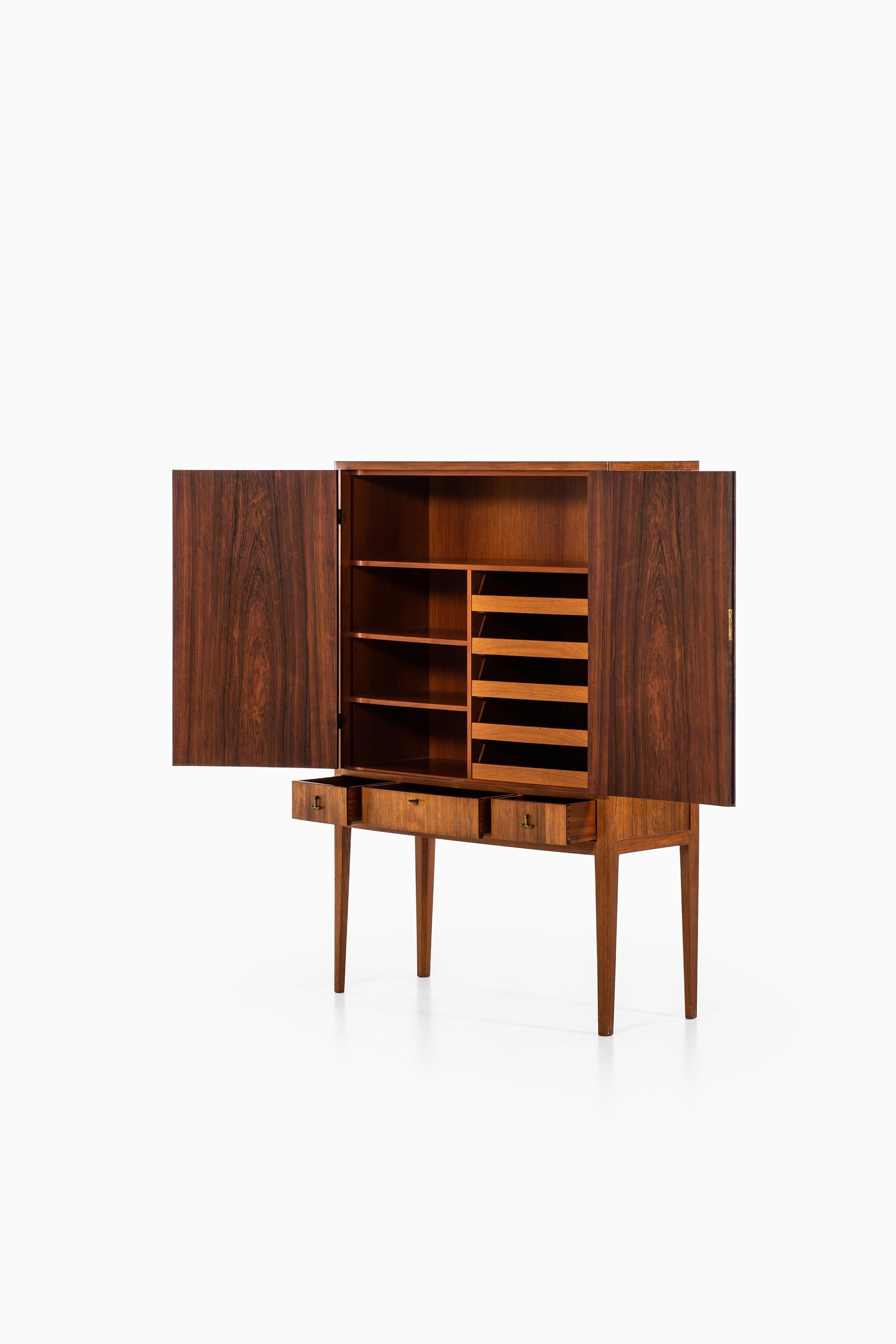 Unique Cabinet in Rosewood and Brass Produced in Sweden 4