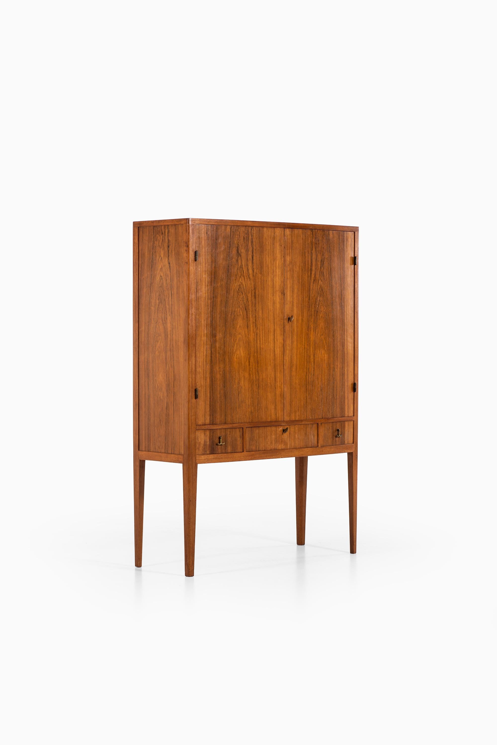 Unique Cabinet in Rosewood and Brass Produced in Sweden 3