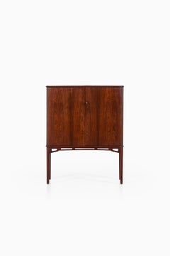 Unique Cabinet in Rosewood and Burlwood Produced in Sweden