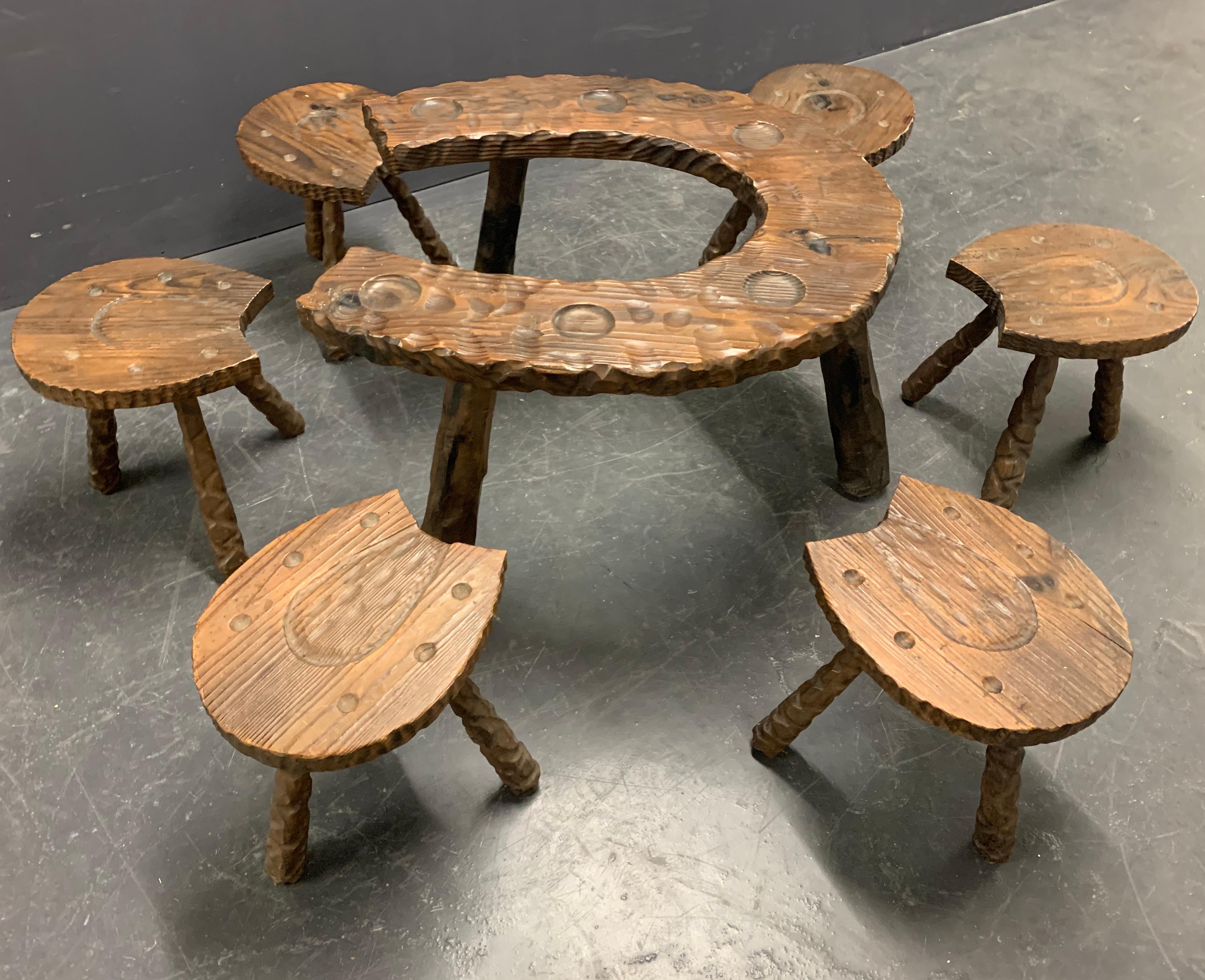 Unique Cabinetmakers Game Table, or Party Set For Sale 4