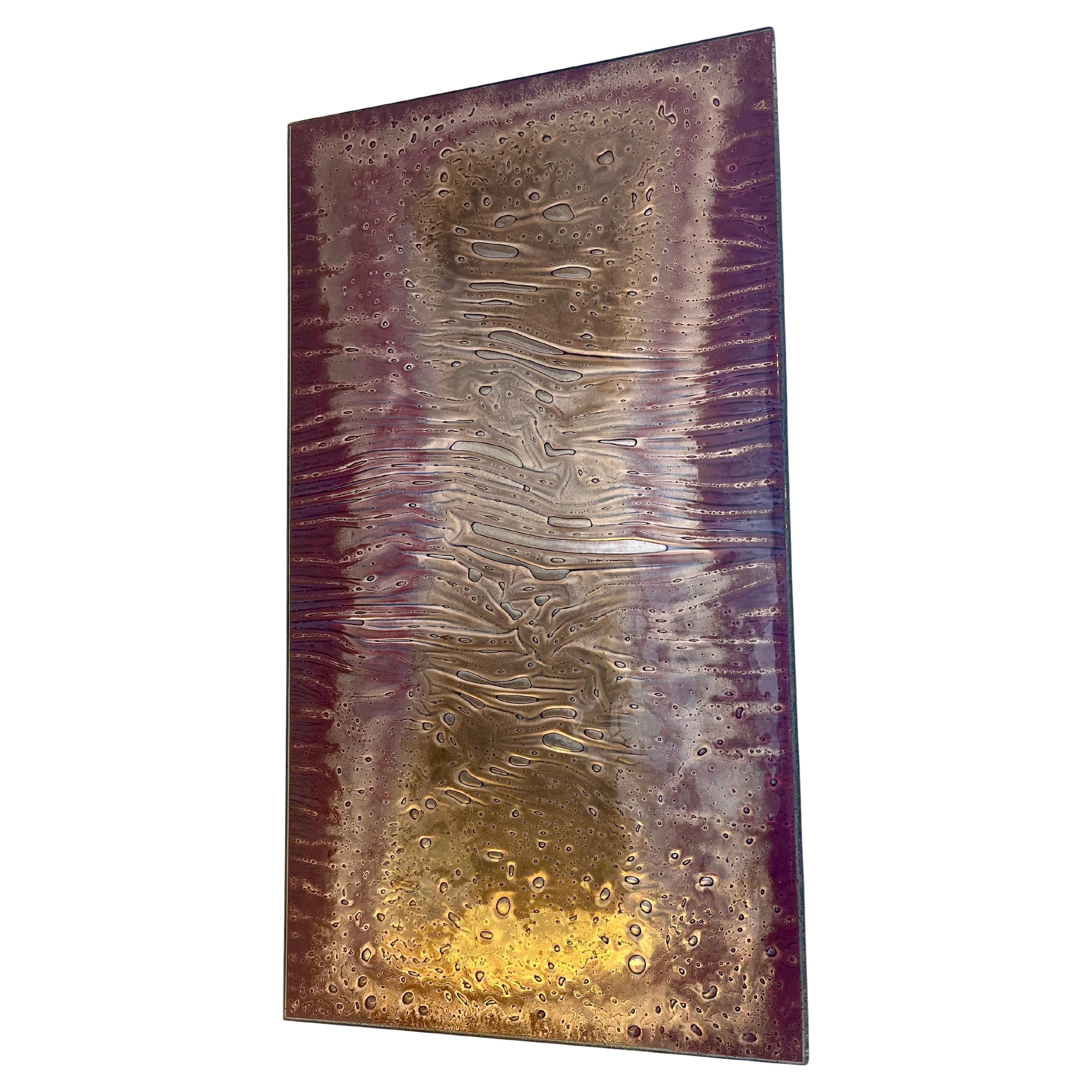 Post-Modern Unique California Design Glass Wall Hanging Plaque by Anna Cabo For Sale