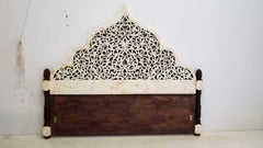 Unique Carved Camel Bone King Size Palace Bed from Morocco