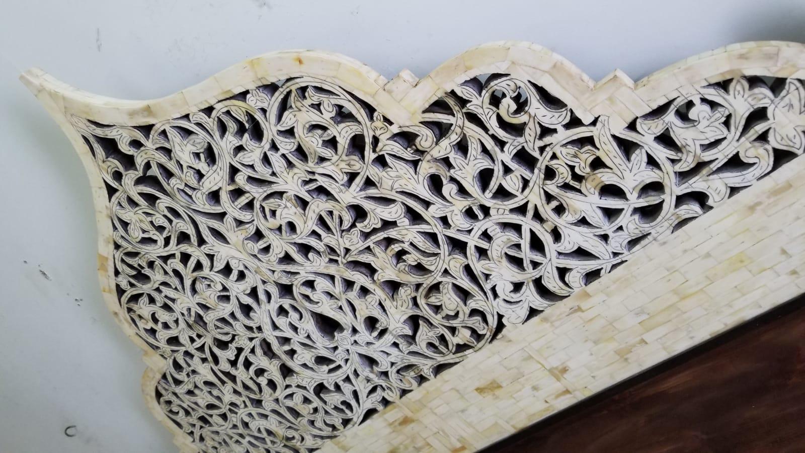 moroccan carved headboard