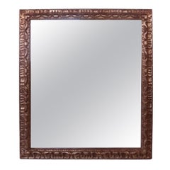 Unique Carved Giltwood Rectangular Mirror