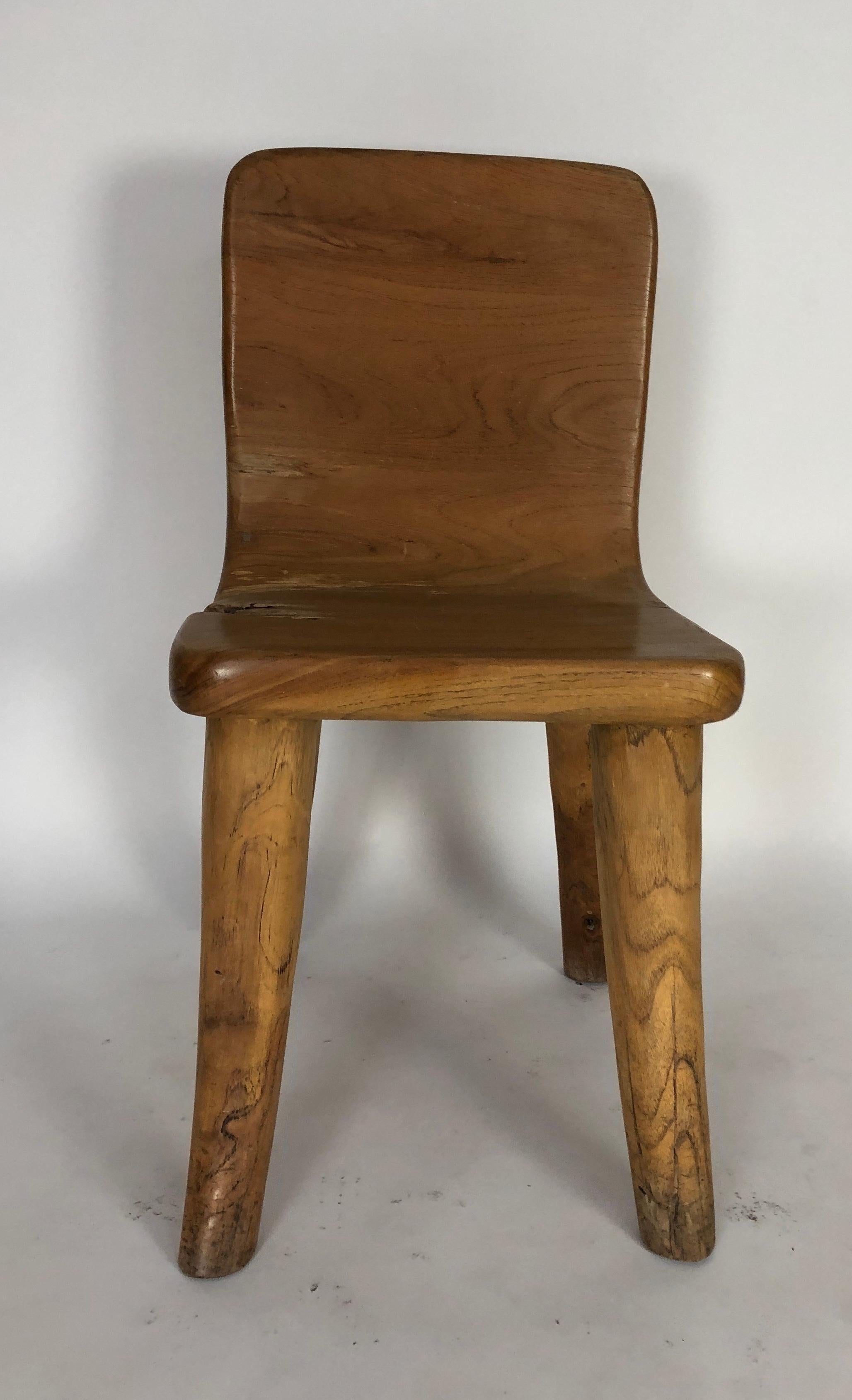 Unknown Unique Carved Teak Chair #1