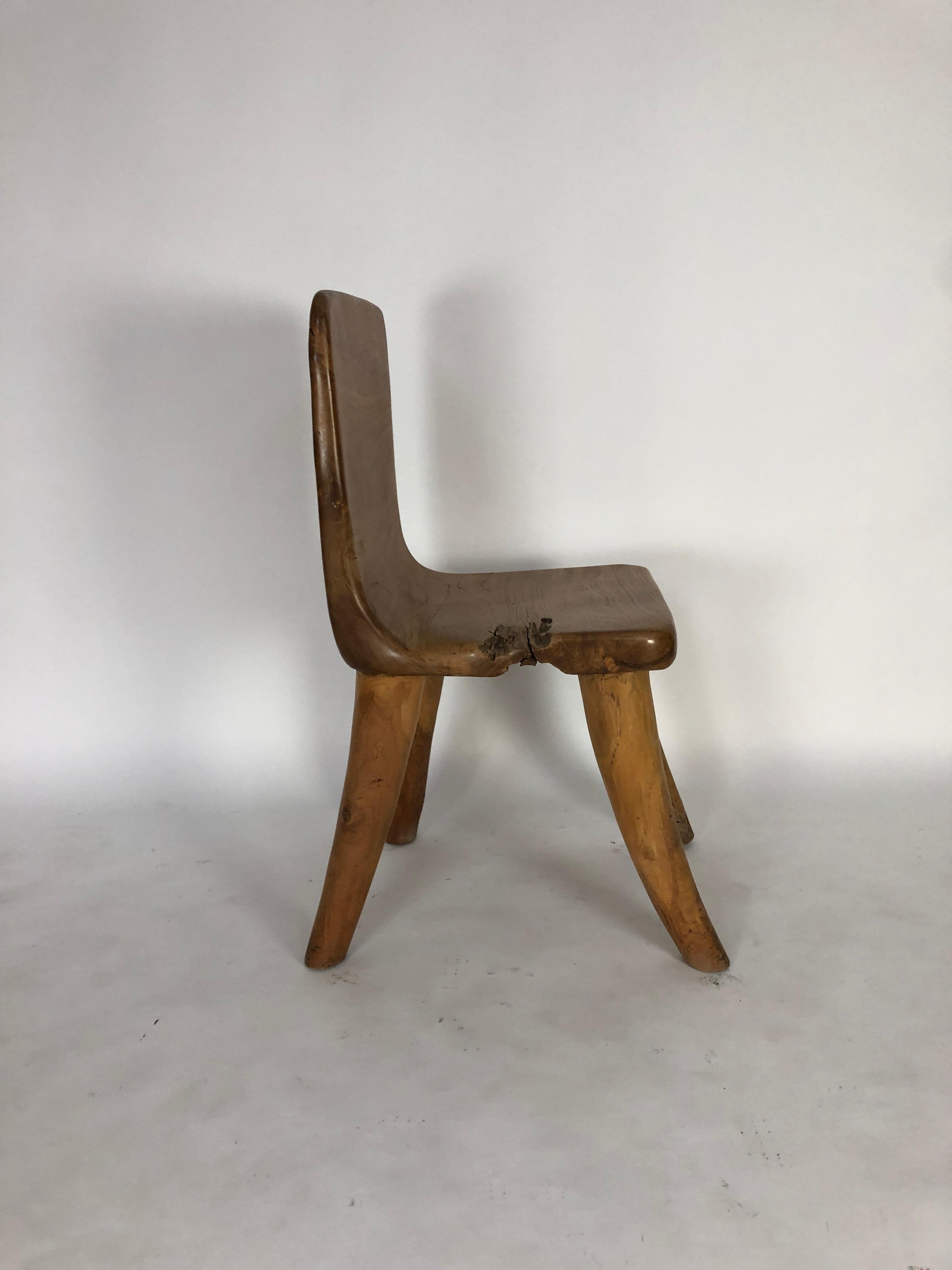Unique Carved Teak Chair #1 1