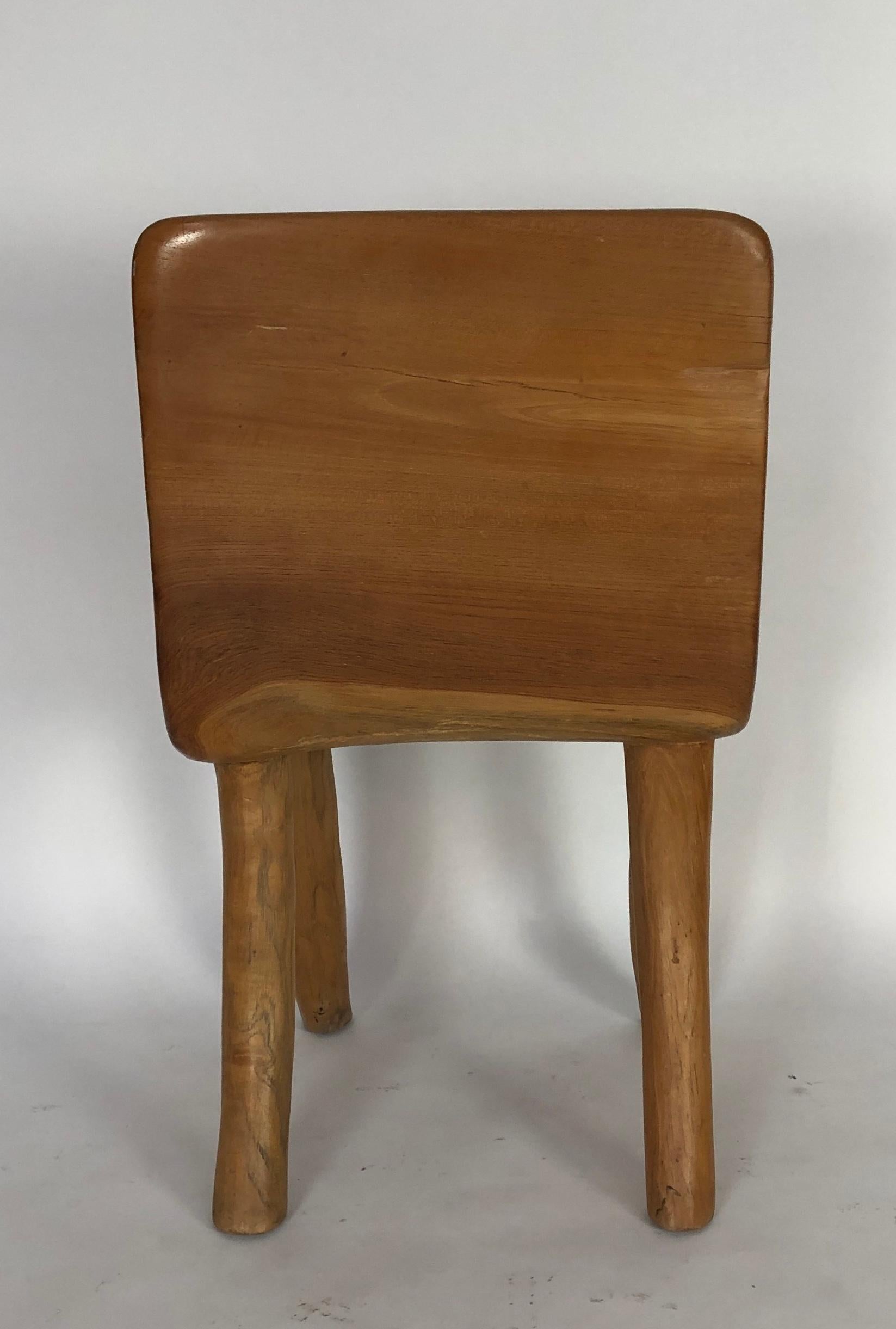 Unique Carved Teak Chair #2 1