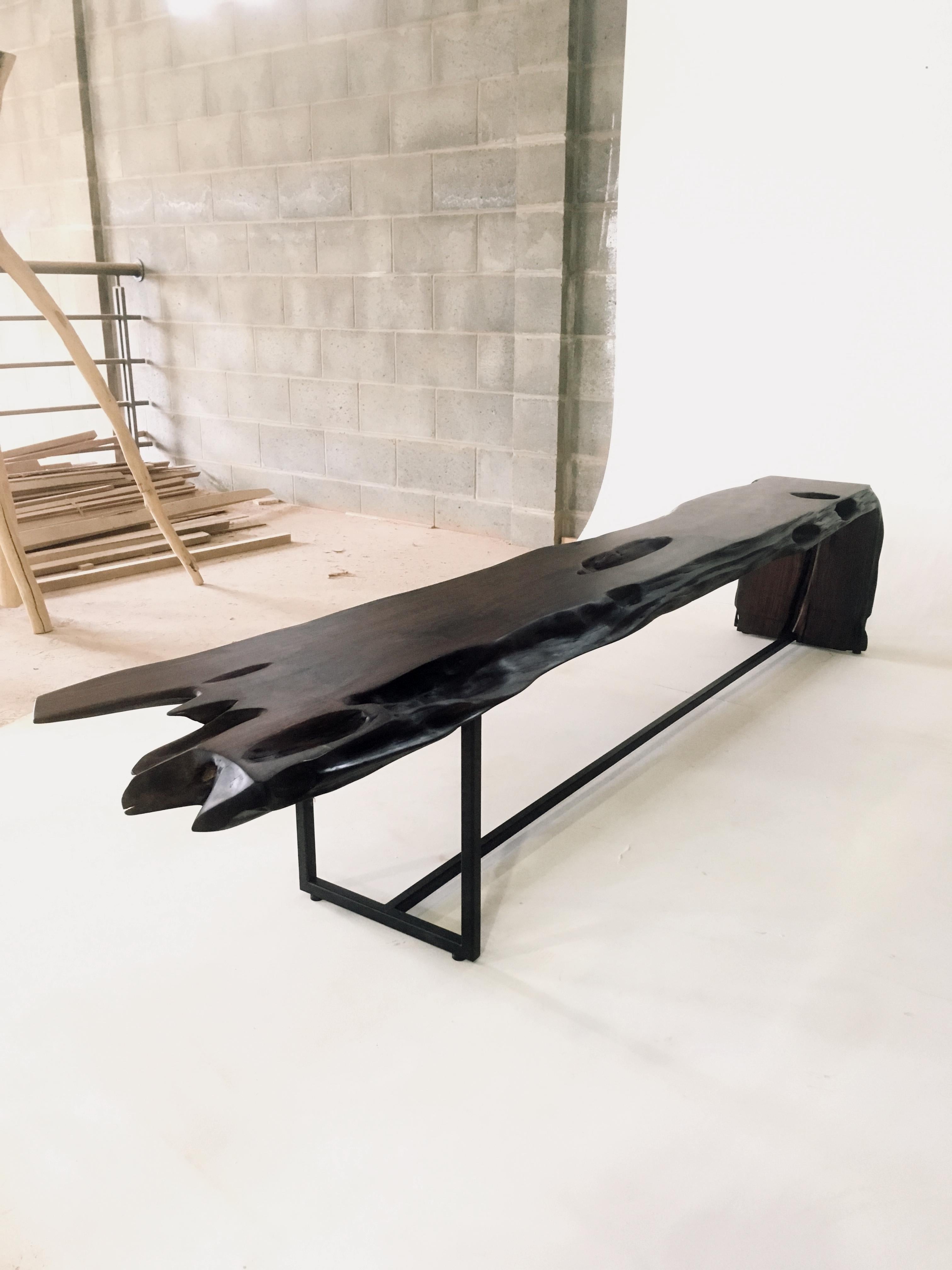 Unique Caviuna Visceral Bench by Gustavo Dias In New Condition For Sale In Geneve, CH