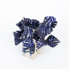 Ceramica unica -  Scultura astratta blu di Britt-Ingrid Persson Svezia