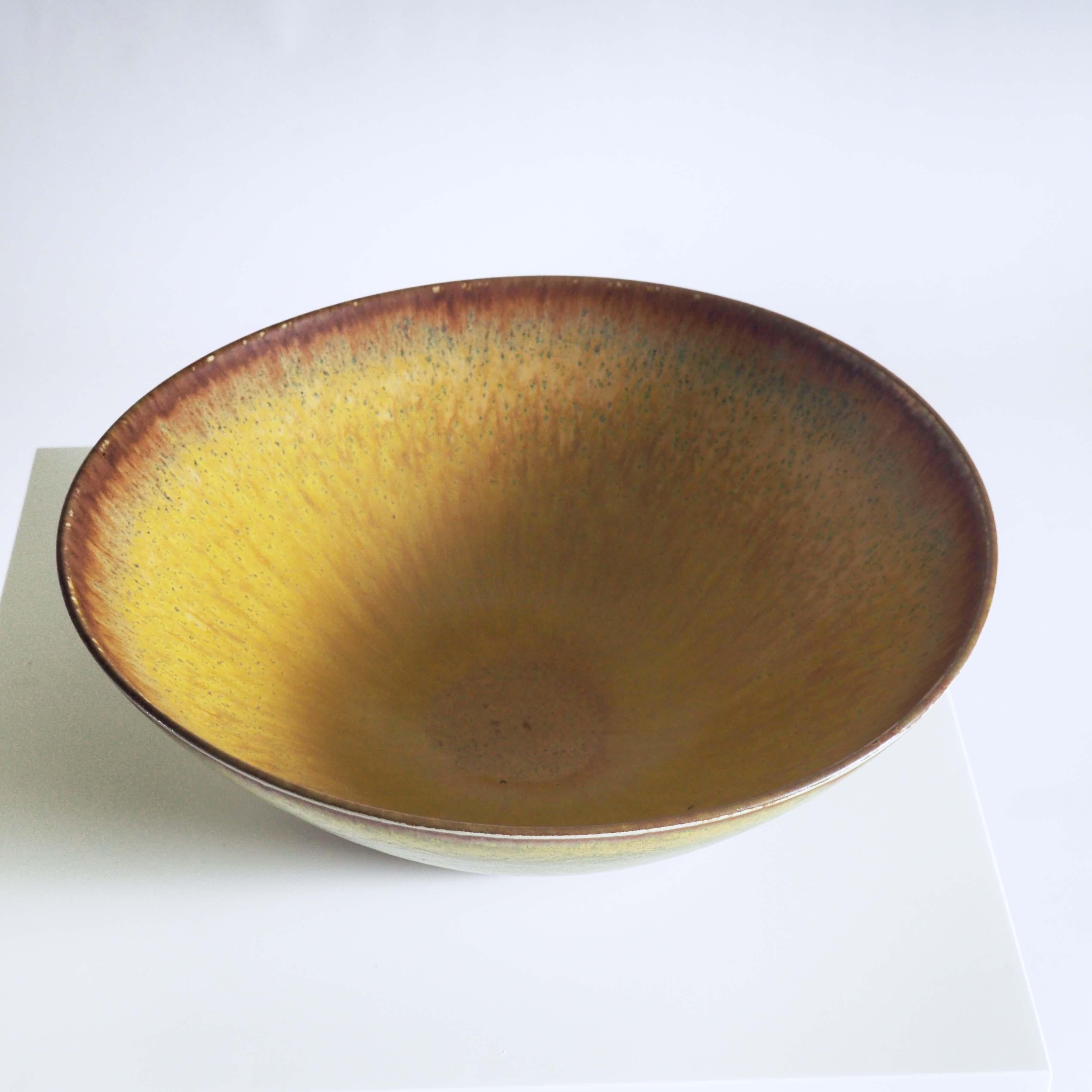 Swedish Unique Ceramic Bowl by Carl-Harry Stålhane for Rörstrand, Sweden For Sale