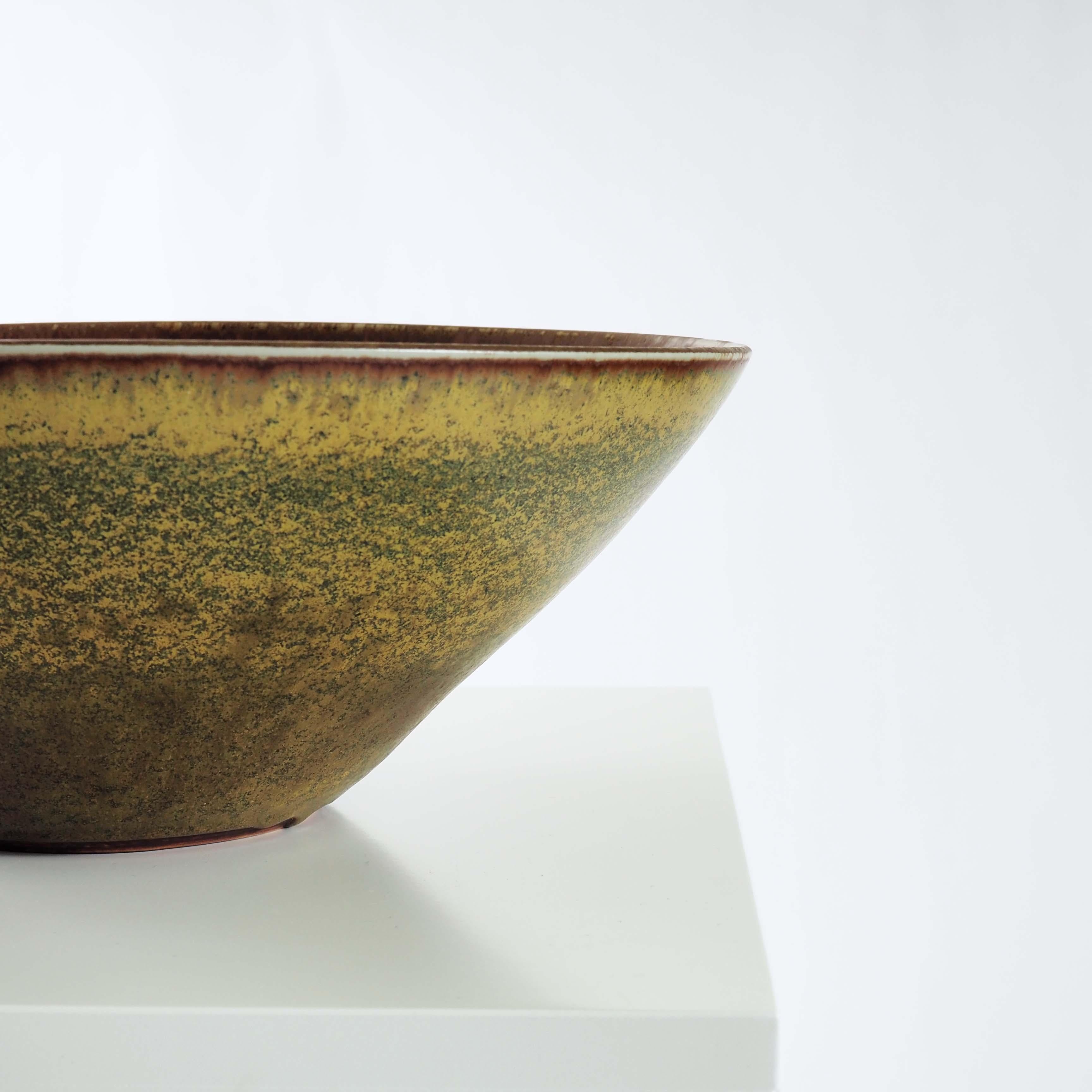 Unique Ceramic Bowl by Carl-Harry Stålhane for Rörstrand, Sweden In Good Condition In Goteborg, SE