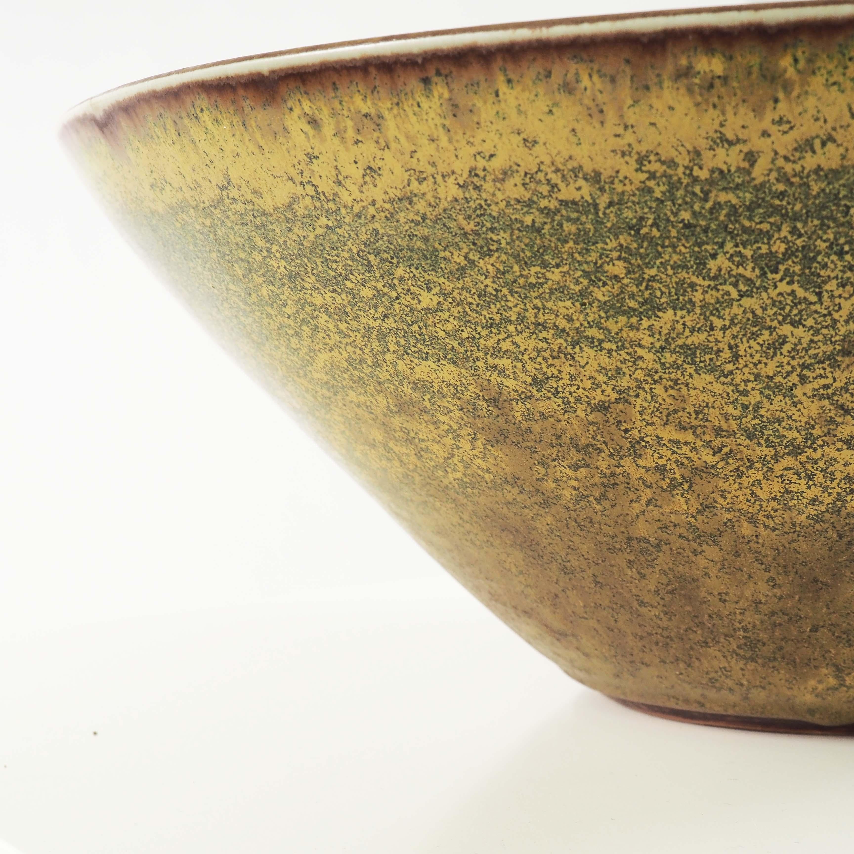 Unique Ceramic Bowl by Carl-Harry Stålhane for Rörstrand, Sweden 1