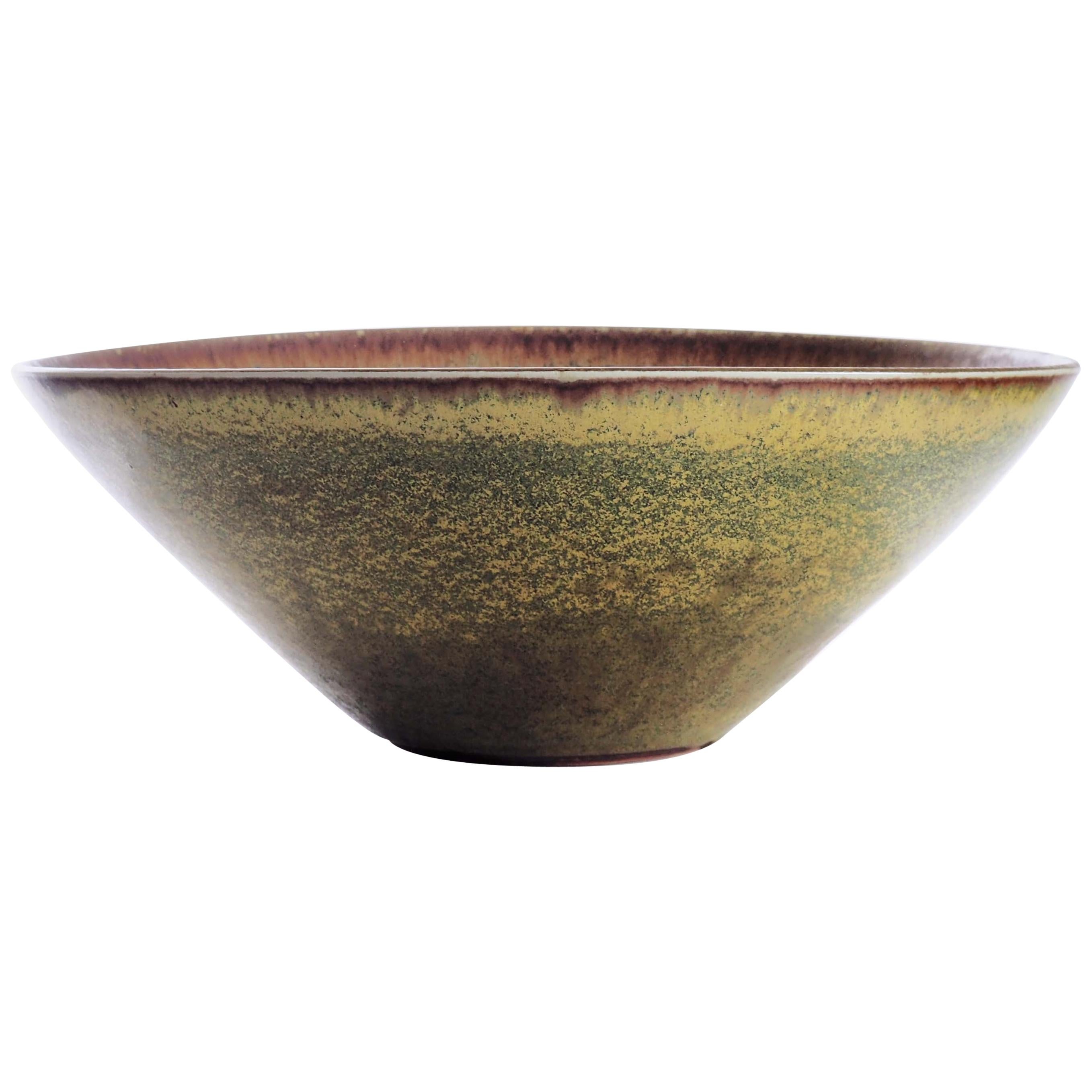 Unique Ceramic Bowl by Carl-Harry Stålhane for Rörstrand, Sweden For Sale