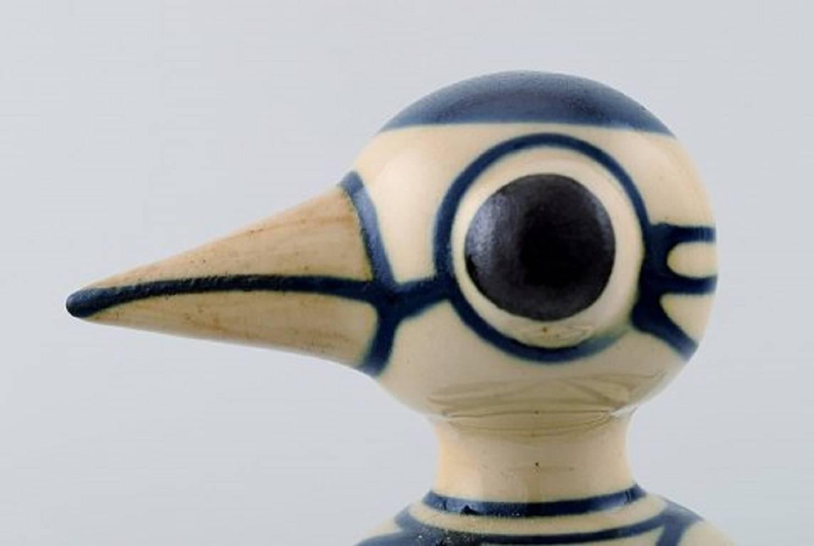 Scandinavian Modern Unique Ceramic Figure, Bird from the Langeland, Erling and Karin Heerwagen, 1985