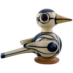 Unique Ceramic Figure, Bird from the Langeland, Erling and Karin Heerwagen, 1985