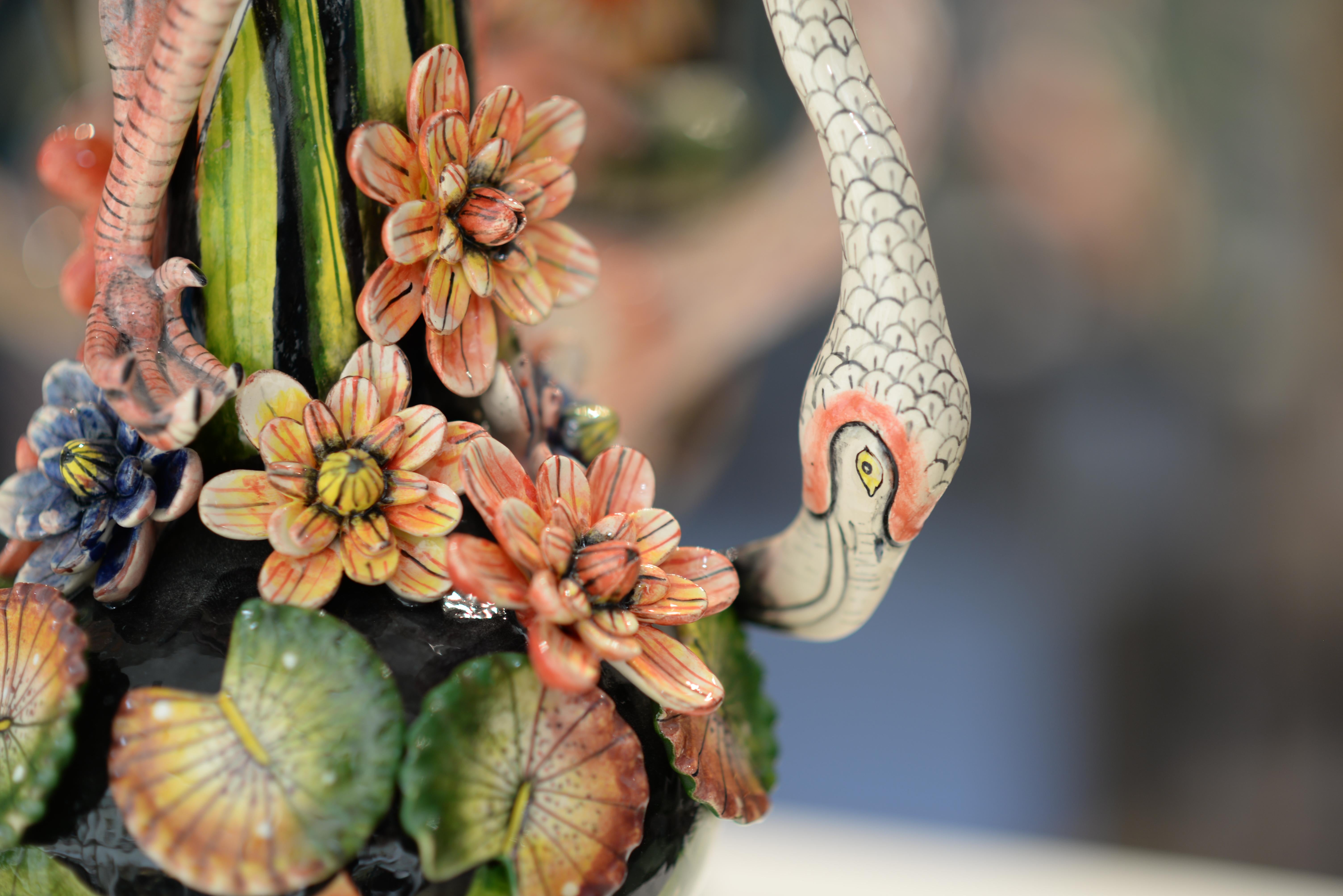Cuit Vase Flamingo unique fabriqué en Afrique du Sud en vente