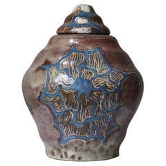 Unique Ceramic Lidded Jar by Møller & Bøgely, Art Nouveau, Denmark, 1910s