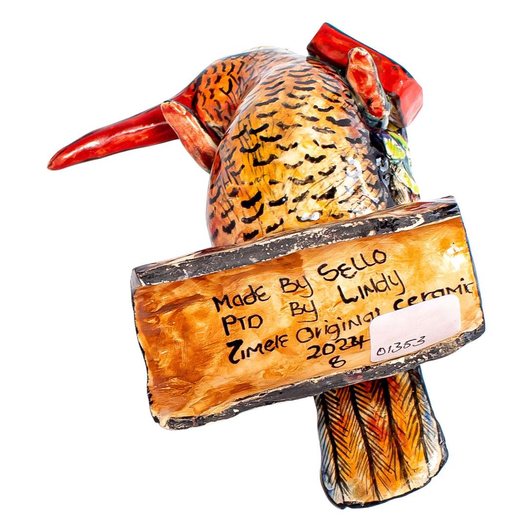 The Kingfisher and Monkey was designed by Zimele Original Ceramics in South Africa.Hand painted by Sello Hand sculpted by Lindy.The African Circus collection, in Victor's words: This collection was inspired by my observations of wildlife and human