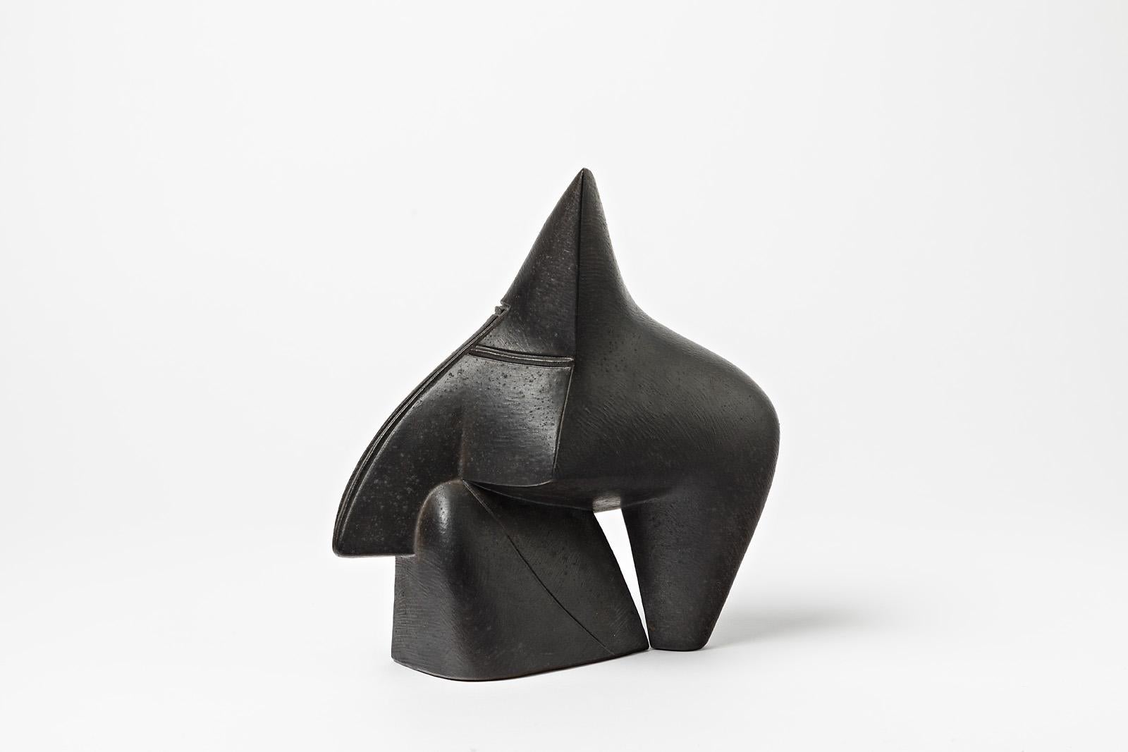 An unique ceramic sculpture with black glaze decoration by Pierre Martinon.
Perfect original conditions.
Signed at the base 