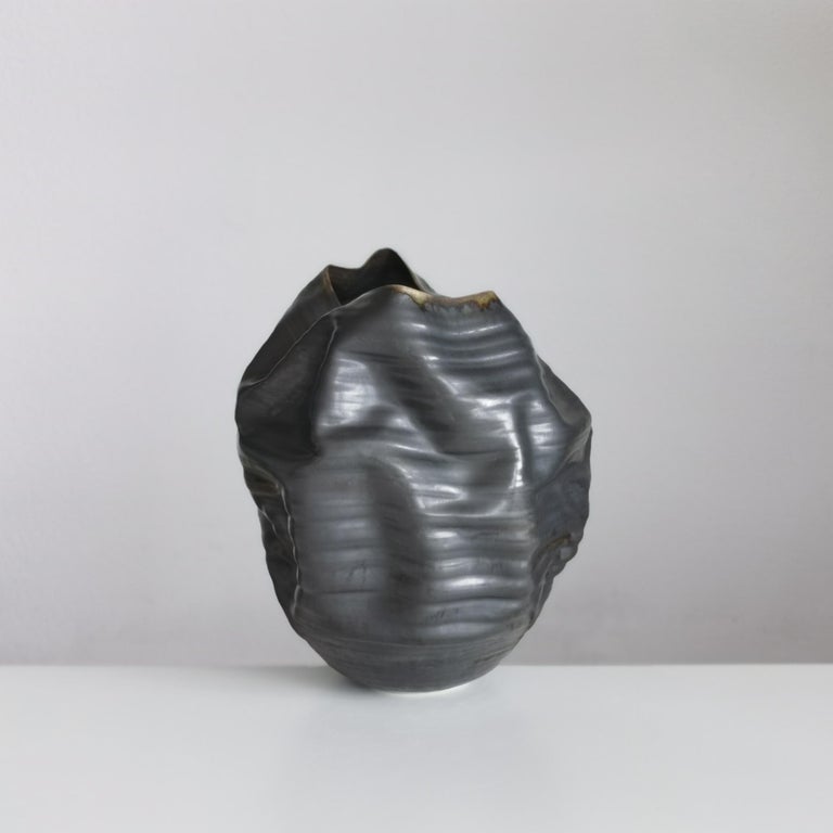 New sumptuous ceramic vessel from ceramic artist Nicholas Arroyave-Portela.

Materials. White St. Thomas clay. Stoneware glazes. Multi fired to cone 9 (1260-1280 degrees)

The artist starts out by throwing his creations on the wheel using a