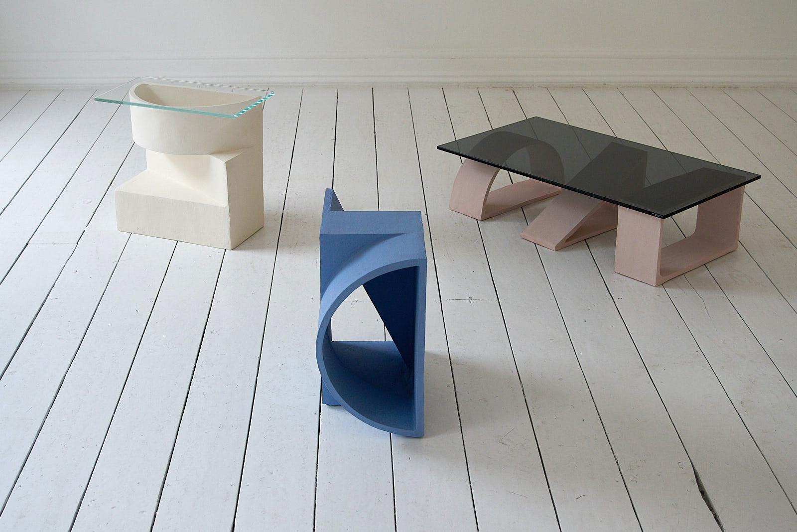 English Unique Ceramic Side Table by Theodora Alfredsdottir For Sale