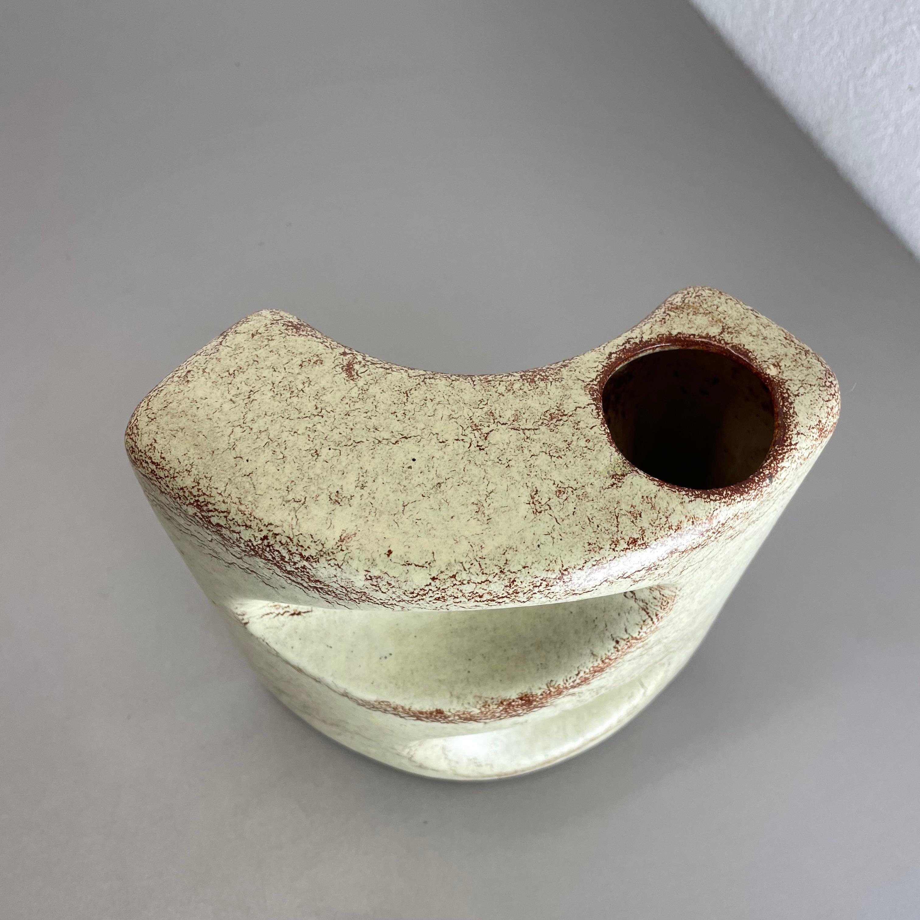 Unique Ceramic Studio Pottery Vase by Bertoncello Schiavon Ceramics, Italy 1970s For Sale 7